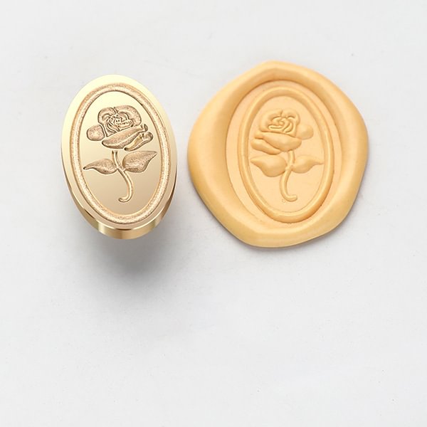3D Shaped Wax Seal - Rose