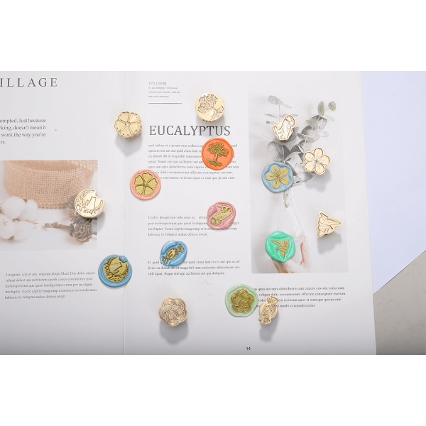 3D Shaped Wax Seal - Butterfly Love Flower