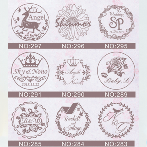 Personalized Custom Wax Seal Pattern - DOUBLE INITIALS/NAME - Style 265~300