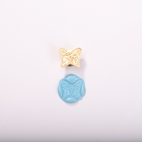 Shaped Wax Seal - Flower butterfly