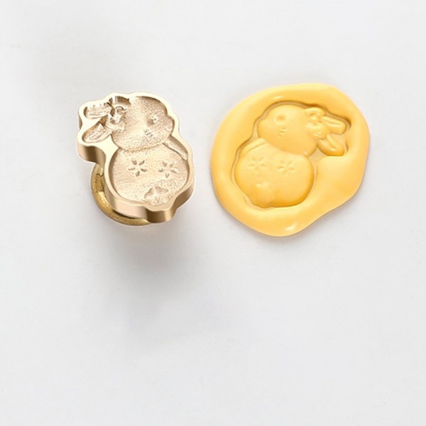 3D Shaped Wax Seal - Cute Bunny