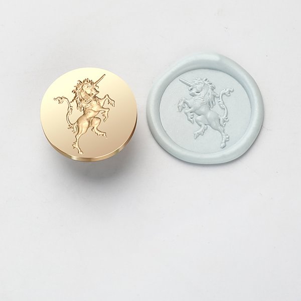 3D Shaped Wax Seal - Unicorn