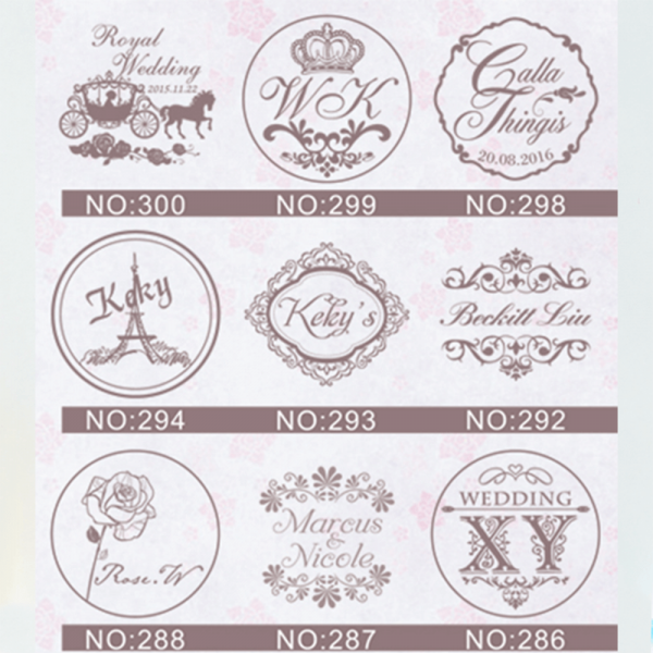 Personalized Custom Wax Seal Pattern - DOUBLE INITIALS/NAME - Style 265~300