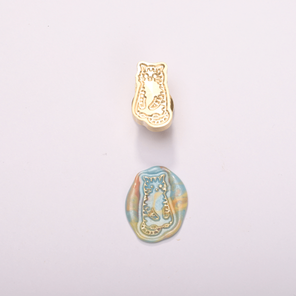 Shaped Wax Seal - Cute meow
