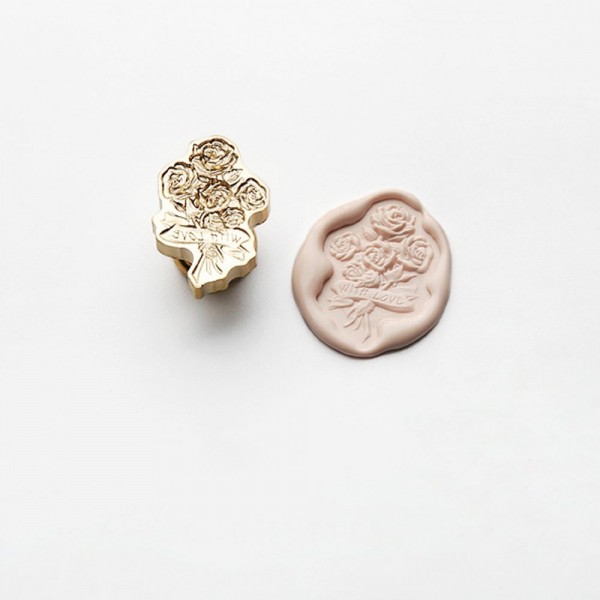 3D Shaped Wax Seal - Rose