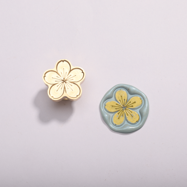 Shaped Wax Seal - Mount Fuji cherry blossoms