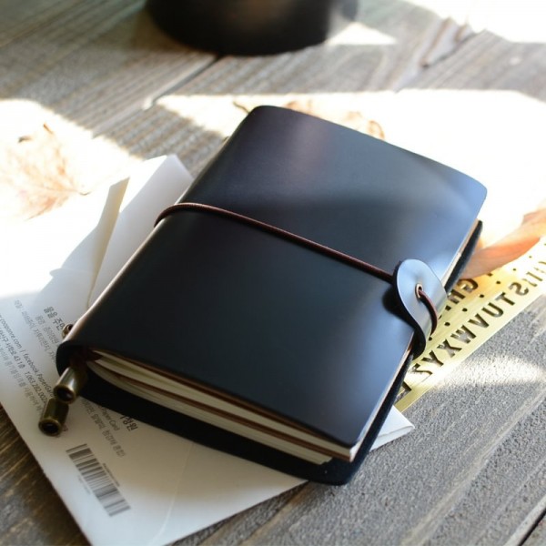 Handmade Retro Notebook  - 100% Cowhide Full Grain Leather - 5.31X3.94