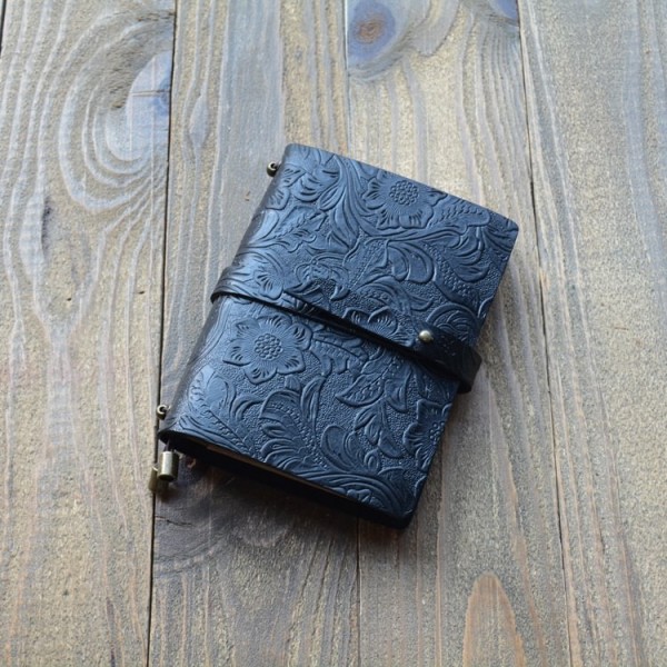 Handmade Retro Notebook  - 100% Cowhide Full Grain Leather - 5.31X3.94