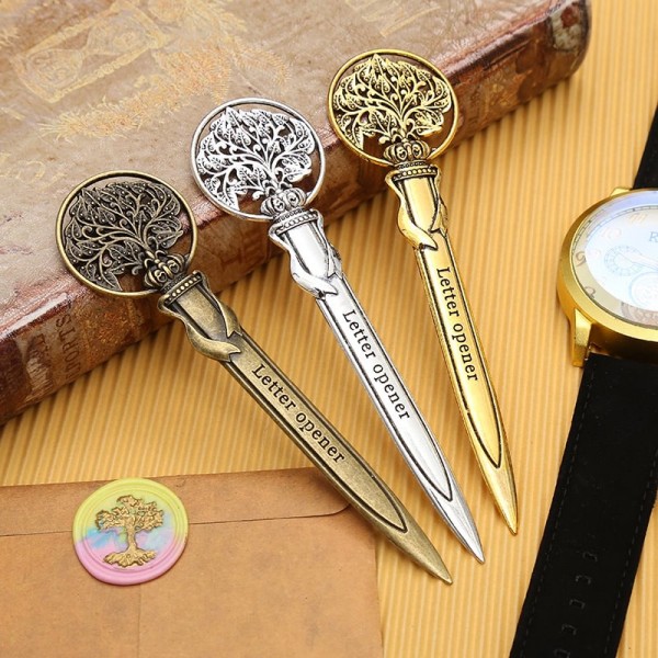 Vintage Zinc Alloy Letter Opener - For Lacquer Wax Sealed Envelopes, Mail Openings, Cardboard Cutting