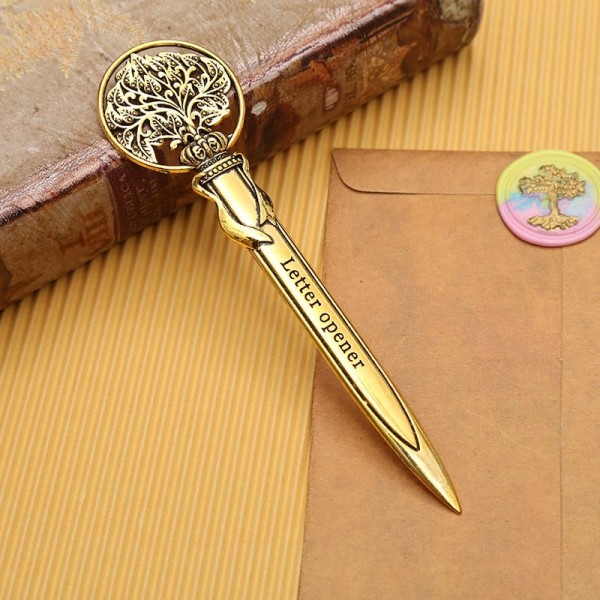 Vintage Zinc Alloy Letter Opener - For Lacquer Wax Sealed Envelopes, Mail Openings, Cardboard Cutting