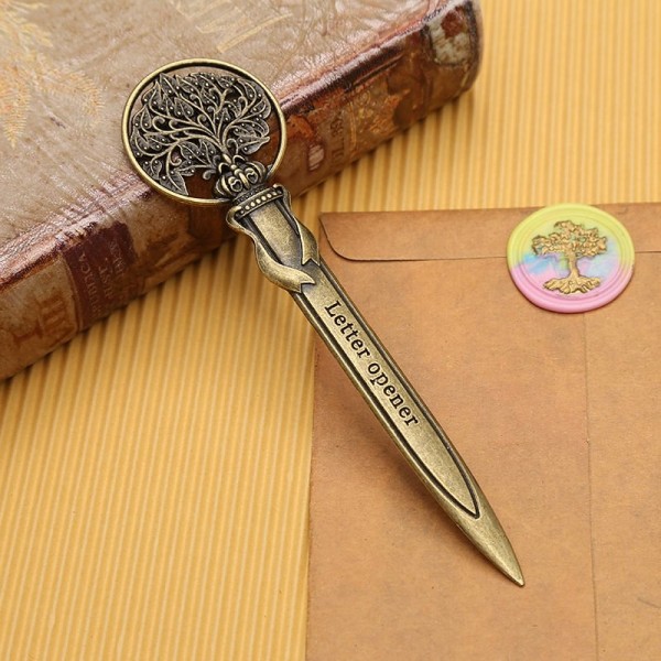 Vintage Zinc Alloy Letter Opener - For Lacquer Wax Sealed Envelopes, Mail Openings, Cardboard Cutting