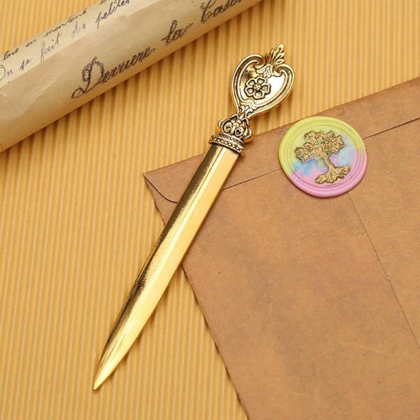Vintage Zinc Alloy Letter Opener - For Lacquer Wax Sealed Envelopes, Mail Openings, Cardboard Cutting