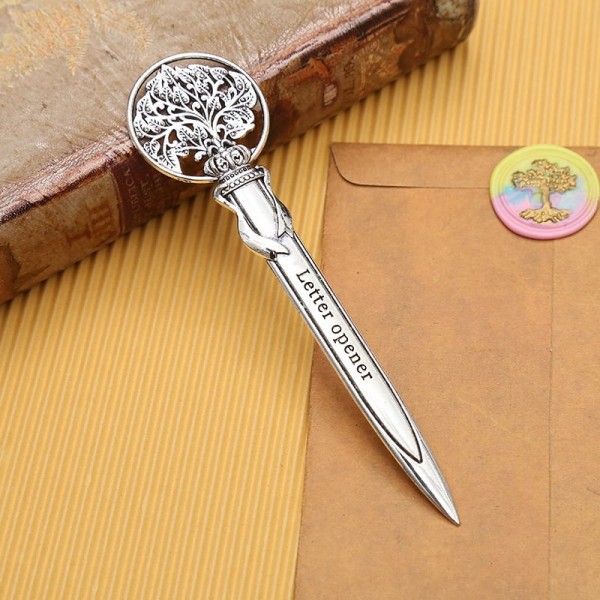 Vintage Zinc Alloy Letter Opener - For Lacquer Wax Sealed Envelopes, Mail Openings, Cardboard Cutting