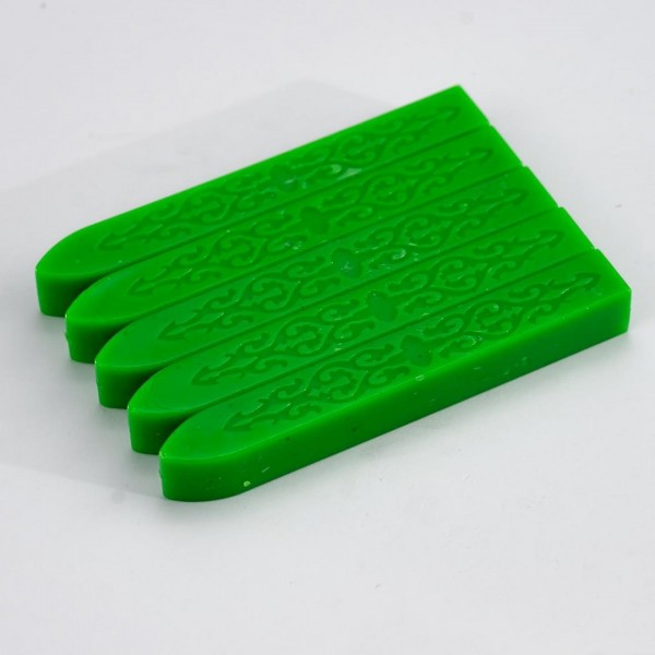 Bright Green Sealing Wax Pack Of 5 Sticks