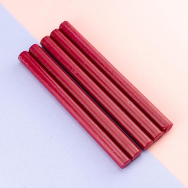 Gun Sealing Wax Pack Of 5 Sticks-Rose red