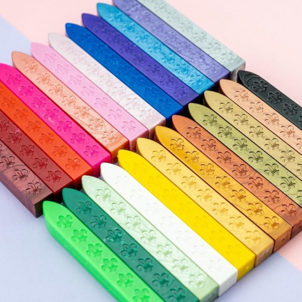 Sealing Wax Pack of 5 Sticks - Random 24 Colors