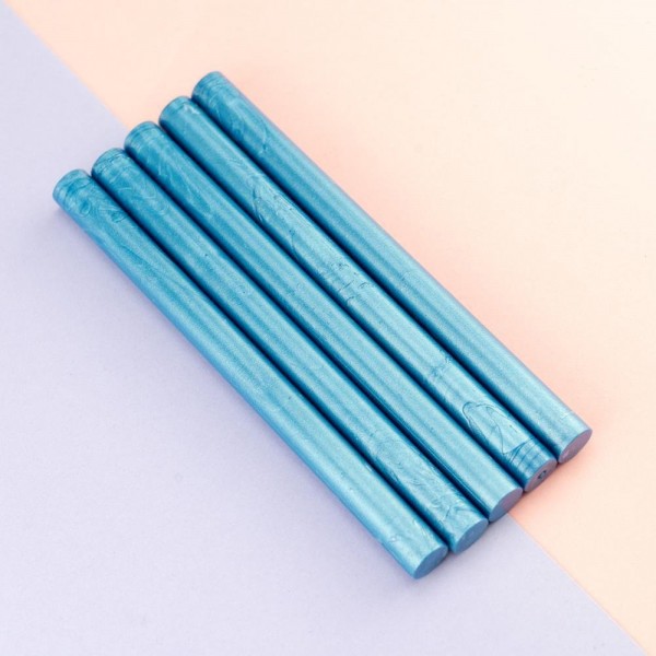 Gun Sealing Wax Pack Of 5 Sticks-Lake blue