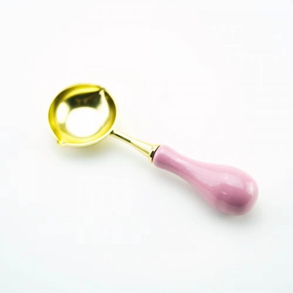 Large Sealing Wax Melting Spoon - Pink