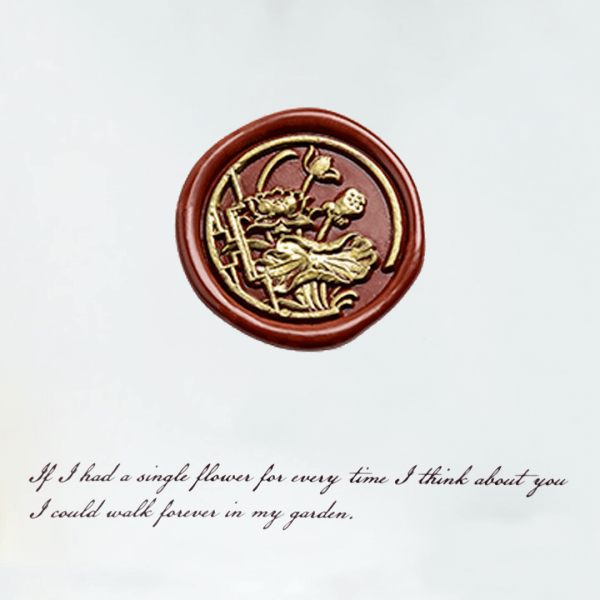 3D Relief Lotus Wax Seal Stamp