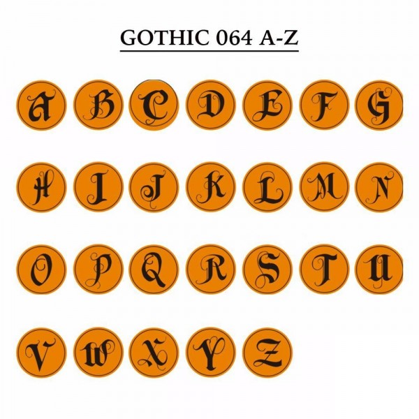Gothic 064 Letter A-Z &  Wax Seal Stamp