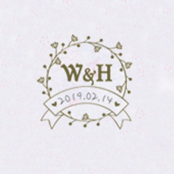 Personalized Initials with Date Wax Seal Stamp Design Your Own - Style 449-25MM