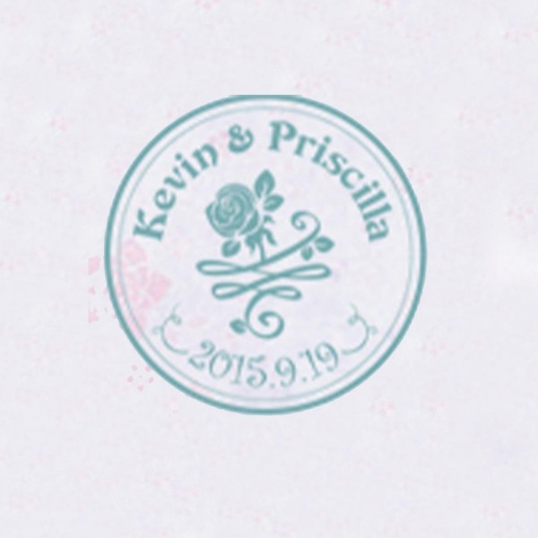 Personalized Initials with Date Wax Seal Stamp Design Your Own - Style 221-25MM