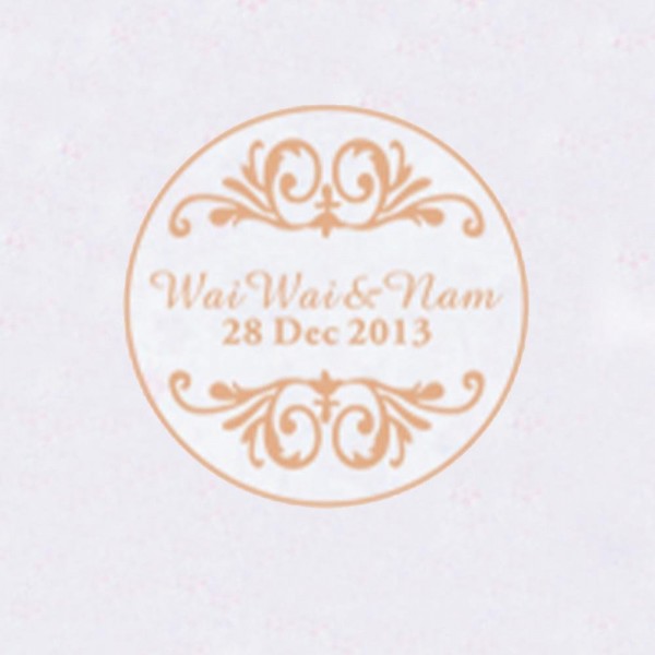 Personalized Initials with Date Wax Seal Stamp Design Your Own - Style 054-25MM