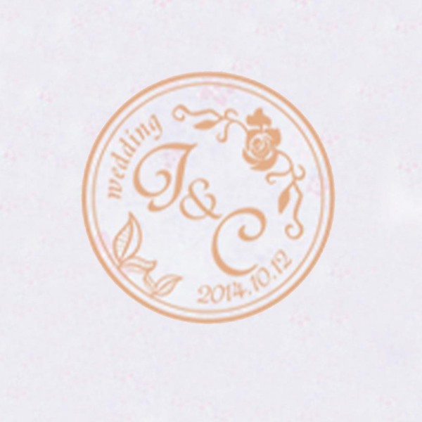 Personalized Initials with Date Wax Seal Stamp Design Your Own - Style 065-25MM