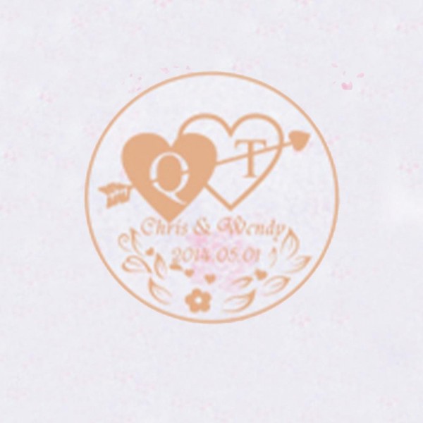 Personalized Initials with Date Wax Seal Stamp Design Your Own - Style 055-25MM