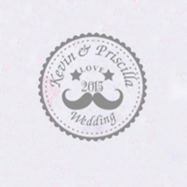 Personalized Initials with Date Wax Seal Stamp Design Your Own - Style 215-25MM