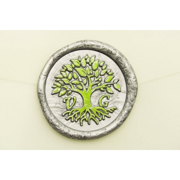 Personalized Double Initials Wax Seal Stamp Design Your Own - Style 426