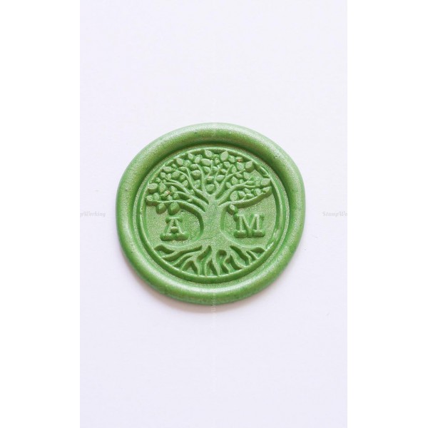 Personalized Double Initials Wax Seal Stamp Design Your Own - Style 410