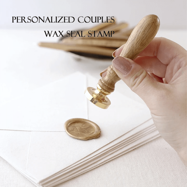 Personalized Couples Wax Seal Stamp - 25MM~50MM Round Size