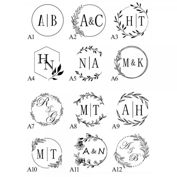 Personalized Couples Wax Seal Stamp - 25MM~50MM Round Size