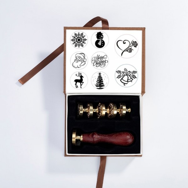Wax Seal Stamp Set, Christmas - 8 Pieces Sealing Wax Stamps